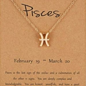 NEW Pisces Zodiac Sign Necklace Jewerly Horoscope